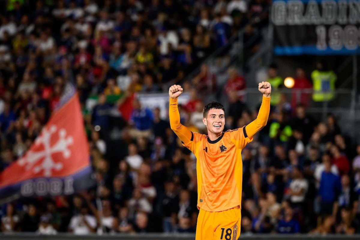 Soulé protagonista in Pisa Roma. Fonte foto: As Roma Images su X