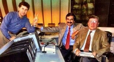 Carlo Sassi con Marino Bartoletti e Fabio Fazio