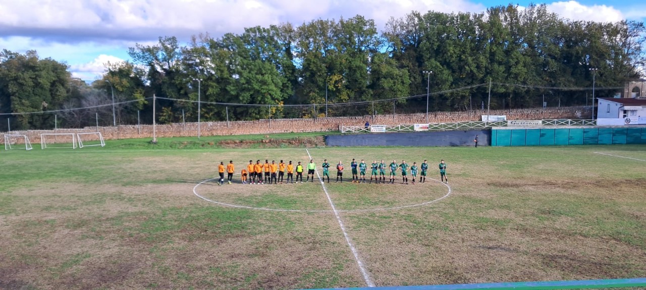 Il Barco Murialdina Asfa-Uila, in maglia arancione, sul campo del Nepi. Foto Il Catenaccio