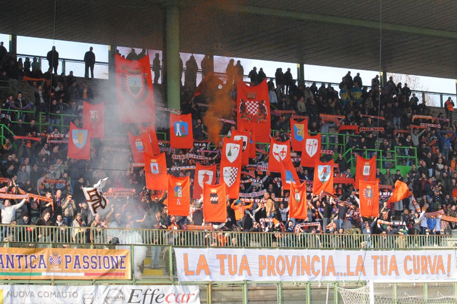 Gli Ultras della Pistoiese. Fonte foto: Museo Grigio