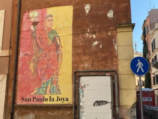 Il murale dedicato a Dybala, a Roma